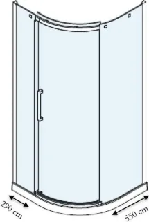 Душевой уголок Jacob Delafon Contra E22R90L-GA 90x90 см профиль хром стекло прозрачное